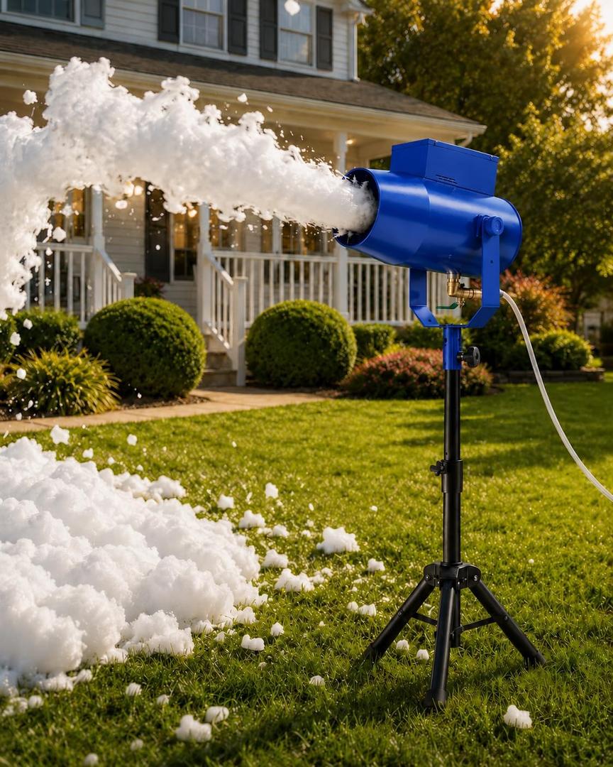Foam Machine for Party, Safe 60min Use&Flexible Angle Control, Foam Party Machine For Pool Parties, Indoor/Outdoor Events & Club Use (Blue)