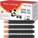 GPR 36 NPG-52 EXV34 Toner Cartridge Compatible for Canon 3782B003AA 3783B003AA 3784B003AA 3785B003AA Imagerunner Advance C2020 C2225i C2030 C2220 C2225 C2230 C2025i Printers (Multicolor)
