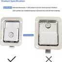 4 Pack Stainless Door Lock Heavy Duty Flush Mount Handle Latch for Trailer Toolbox RV Handle Latch with Gasket Keys