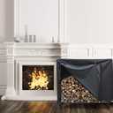 4 FT Firewood Rack Cover, Outdoor Log Rack Cover, 600D Oxford Waterproof Heavy Duty outdoor firewood Storage rack cover with Buckle, Cover Only (Black)