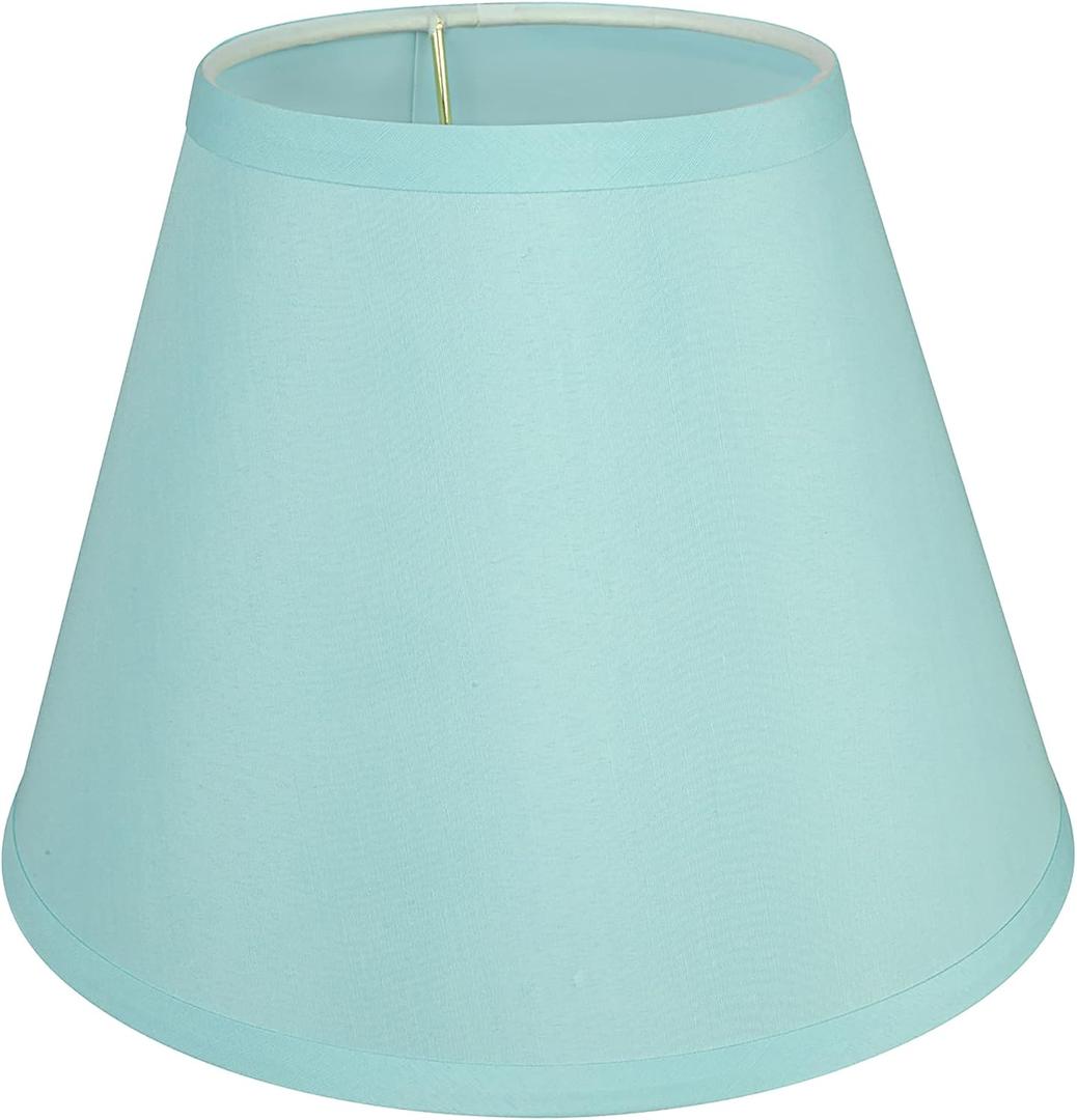 Aspen Creative 58906, Empire Uno Lamp Shade in Apuamarine, 5" Top x 9" Bottom x 7" Slant Height, Slip UNO 33mm