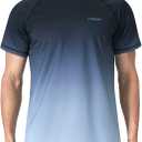 Mens Swim Shirts UPF 50+ Sun Protection Quick Dry SPF Rash Guard Outdoor Beach Fishing T Shirts, Large