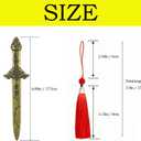 RCWG Chinese Feng Shui Sword. Seven-Star Antiquing Protection Sword, I Ching Good Luck Sword with Red Tassel for Wealth, Success, Health, Safety. Home Office Decoration, Feng Shui Decor