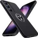 JAME for Samsung Galaxy S23 Case [NOT for S23 Plus & S23 Ultra], Slim Soft Bumper Galaxy S23 Case, with Ring Holder Kickstand for Samsung S23 Case, Shockproof Protective Cover S23 Case 6.1", Black