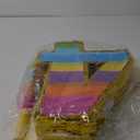 Rainbow Number 4 Pinata for 4th Birthday Party Decorations, Birthday Pinata with Stick Blindfold and Confetti, Kids Anniversary Celebration, Fiesta (Small, 16.5 x 11.5 x 3 In)