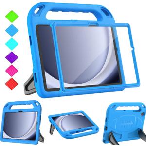 BMOUO Kids Case for Samsung Galaxy Tab A9+/A9 Plus 11 Inch 2023 (SM-X210/X216/X218), with Screen Protector, Shockproof Samsung Galaxy Tab A9 Plus Case for Kids, Blue