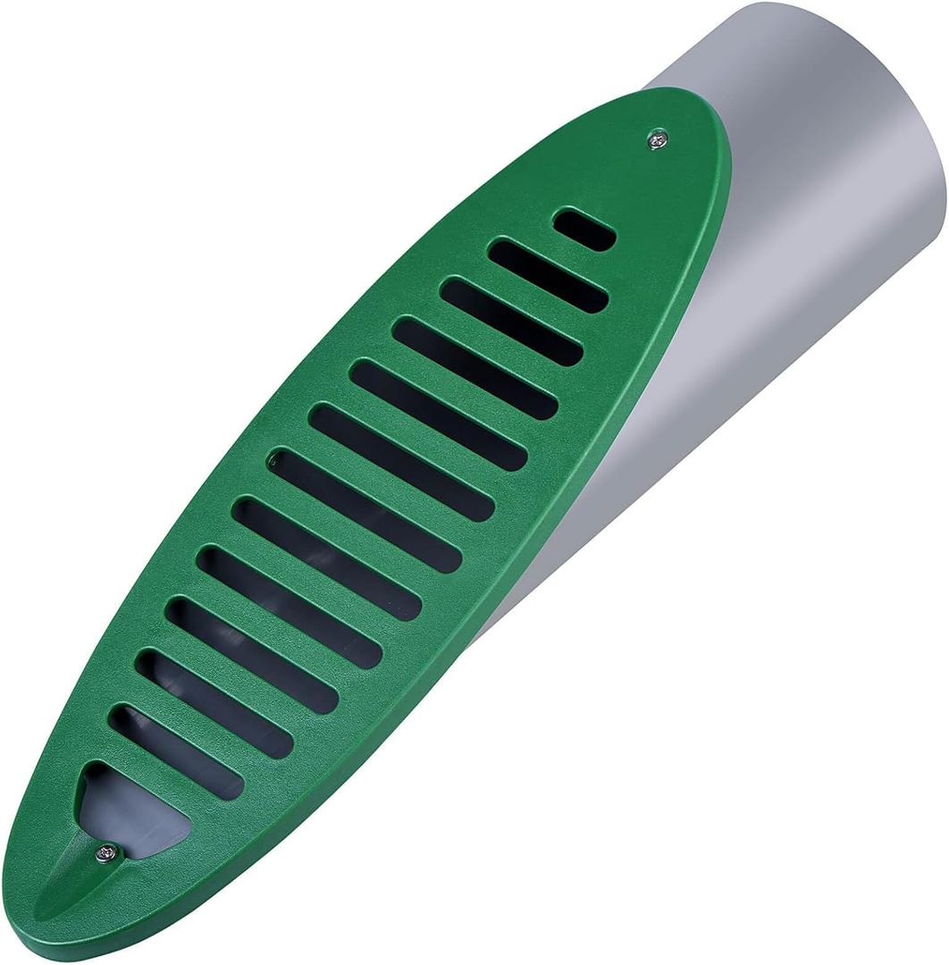 4 Inch Green Angled Drainage Grate for Yard Drain, Drain Grate for Yard Drainage Systems, Yard Drain Emitter for Gutter Downspout Extensions, Lawn Slope Drainage Pipe Emitter for Ditch