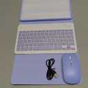 Bxomteng Keyboard Case for iPad 9.7 (6th Gen 2018 / 5th Gen 2017) / Pro 9.7 inch (2016)  7 Colors Backlit Keyboard Cover and Mouse (Light Purple)