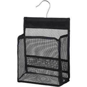 Mesh Shower Caddy Hanging, PVC Bathroom Storage Bag for College Dorm, Gym, Swimming, RV And Travel, Black