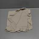 Waffle Weave Textured Throw Pillow Covers Set of 2 with Washed Cotton Retro Ruffle Flounces Trim Solid Decorative Pillow Cases for Home Livingroom and Bedroom Decor 18x18 Inch (Beige, 18x18 in)