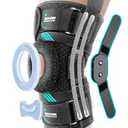 ZEAZEN Hinged Knee Brace with Dual Metal Side Stabilizers & Patella Support – Adjustable Open Patella Knee Support for Men and Women – Helps with ACL, MCL, Meniscus Issues – Breathable Design for Sports, Running, Workout (Medium)