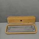 LONBET Toilet Paper Storage for 12 Rolls, Stackable & Foldable - The Ultimate Bathroom Organizer - Waterproof Basket with Bamboo Lid - Elegant Toilet Paper Storage Holder, Light Gray