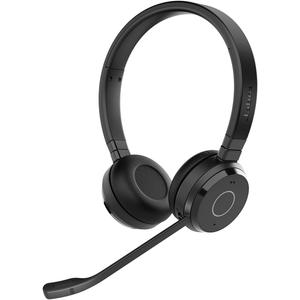 Jabra Evolve 65 TE (Third Edition) Wireless Dual-Ear Headphones - Noise-Canceling Mic, 16 hrs Battery Life, Dual Connectivity, Works with All UC Platforms Like Zoom & Google Meet, Black