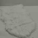 Ashler Faux Fur Rug, Fluffy White Small Sheepskin Rug, Ultra Soft 2x3 Ft Mat, Machine Washable Shag Mats, Nursery Throw for Bed, Living, Kids Room