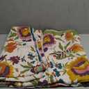 XIBLC Boho Throw Blanket for Bed, 100% Cotton Soft Rustic Quilt Fall Blanket, 50"x60" Colorful Floral Printed Farmhouse Decor Bed Blankets, All Season Rustic Reversible Bohemian Throw Quilt