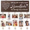 Mothers Day Grandma Gifts Picture Frame, Birthday Gifts for Grandma from Granddaughter Grandchildren, Grandkids Photo Holder Nana Gift Grandpa Grandmother Hanging Photo Display Christmas Card Holder
