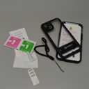 Lanhiem for iPhone 14 Case with Kickstand, IP68 Waterproof Dustproof Built-in Screen Protector, Full Body Shockproof Protective Front and Back Cover for iPhone 14, 6.1 Inch (Black)