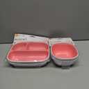 Munchkin Splash 4 Piece Toddler Divided Plate and Bowl Dining Set, Pink/Purple