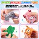 12 Pack Animal Texture Sensory Toys for Kids, Toddler Travel Toys for Airplane Car Roadtrip, Silicone Calming Autism Quiet Fidgets for Classroom, Birthday for Kids Toddlers, 2.36*2.63 inches
