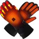 Heated Gloves for Men & Women - Rechargeable Battery Hand Warmers with 3 Heat Levels, Touchscreen Waterproof Windproof Winter Gear for Skiing/Motorcycle/Hiking/Fishing/Cycling (Black - 7.4V XL)