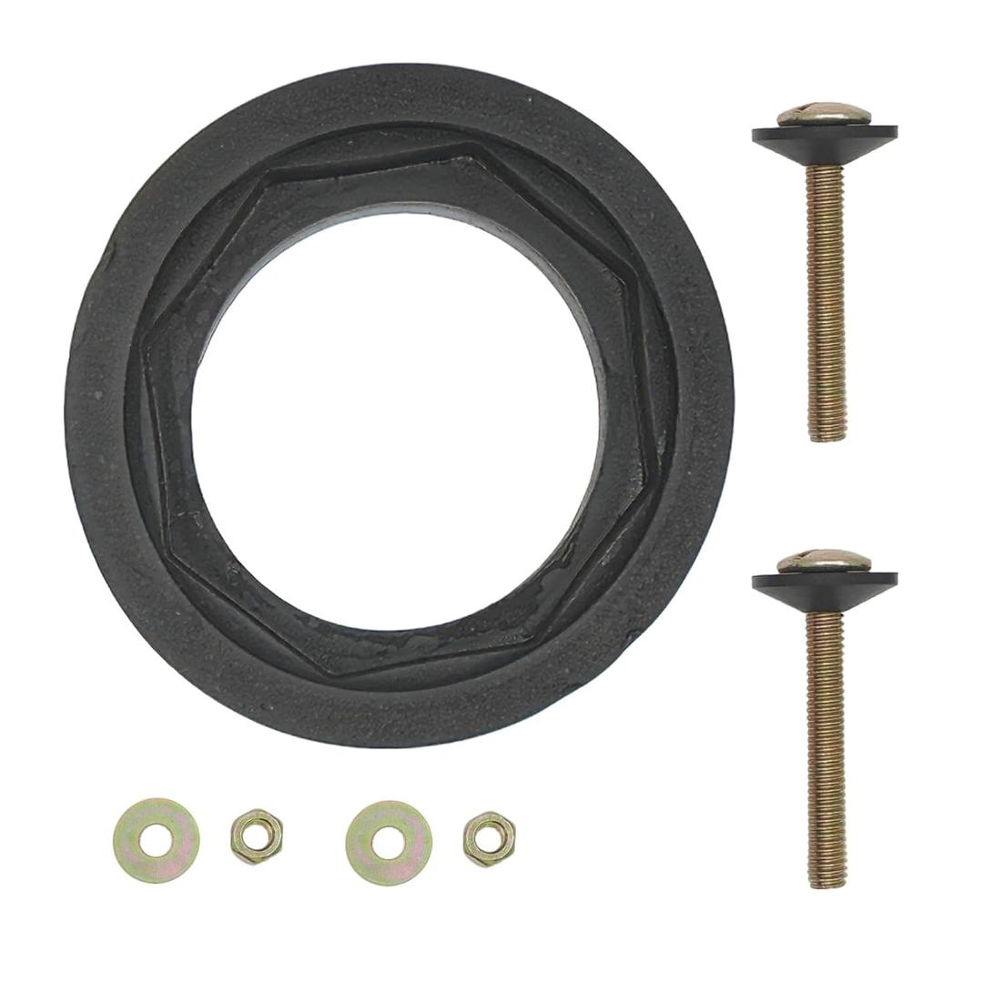 3'' Toilet Tank Gasket Replacement Parts Rubber Ring Seal and Gaskets with 2Pcs Brass Bolts & Kit, Toilet Tank to Bowl Repair for American Standard Leak Preventer