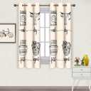 BSPPTI Laundry Curtains, Laundry Quotes Font Style Wash Dry Fold Drapes Room Darkening Thermal Insulated Blackout Grommets Window Drapes for Living, Dining, Bedroom, 42"x 63", 2 Panels, CLLSSP563