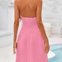 Lazysmile Summer Dresses for Women Sleeveless Halter Short Dress