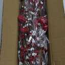 TURNMEON 2 Pack Valentines Day Tree Valentine's Day Decoration, Each with 7 Red 3D Heart Ornaments 378 Floral Berry Blossom 15 Inch Tabletop Artificial Tree Valentines Centerpiece for Table Room Home