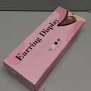 Jewelry Organizer Stand, 5 Layer Earring Holder Organizer with Necklace Holder, Rustic Wood Earring Organizer Display for Stud Earring Bracelet Necklace Ring, Watches