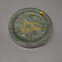 50 Pack Sage Green and Gold Happy Birthday Paper Plates, 7 inch Metallic Foil Polka Dots Disposable Dessert Party Supplies Plates for Graduation St Patricks Wedding Holiday Christma Party Decorations