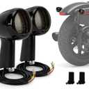 PSLER Motorcycle Front Rear Bullet LED Turn Signal Indicator Lights Integrated Brake Running Light Mount Kit with Bracket for Sportster XL883 XL1200 1992-later (Black)