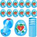 ShinyRelief 36 Set John 3: 16 Bracelet Prefilled Plastic Easter Eggs Religious Easter Basket Stuffers Include 36 John 3: 16 Blue Religious Wristband 36 Filled Plastic Eggs for Egg Hunt Party Favors