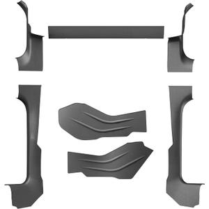 LUCKEASY 7PCS for Tesla Model 3 Highland 2026 2025 2024 Front Rear Door Threshold Strip Center Console Lower 2nd Row Seat Lower Protector Anti-dust Pads TPE for Tesla Model 3 Accessories Black