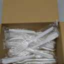 Disposable Plastic Forks White Individually Wrapped - [100 Count] Heavy Duty Bulk Plastic Silverware for Parties, Catering, Events and Daily Use (White Fork, 100pcs)