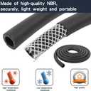 1/4 Inch ID NBR Rubber Hose, 20 Feet Fuel Hose Line Transfer Hose for Small Engine Black