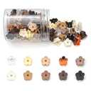 Small Flower Hair Clips 100PCS, Mini Hair Clips Baby Claw Clips Cute Jaw Clips Hair Pins Hair Barrettes Toddler Hair Accessories for Women Girls Kids Teens, Neutral Colors