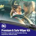 AJK Front Windshield Wiper for Honda Ridgeline 2017 2018 2019 2020 2021 2022 2023 2024, Original Equipment Window Wipers Blades, Conventional, Vehicle Specific Fit, Pack of 2