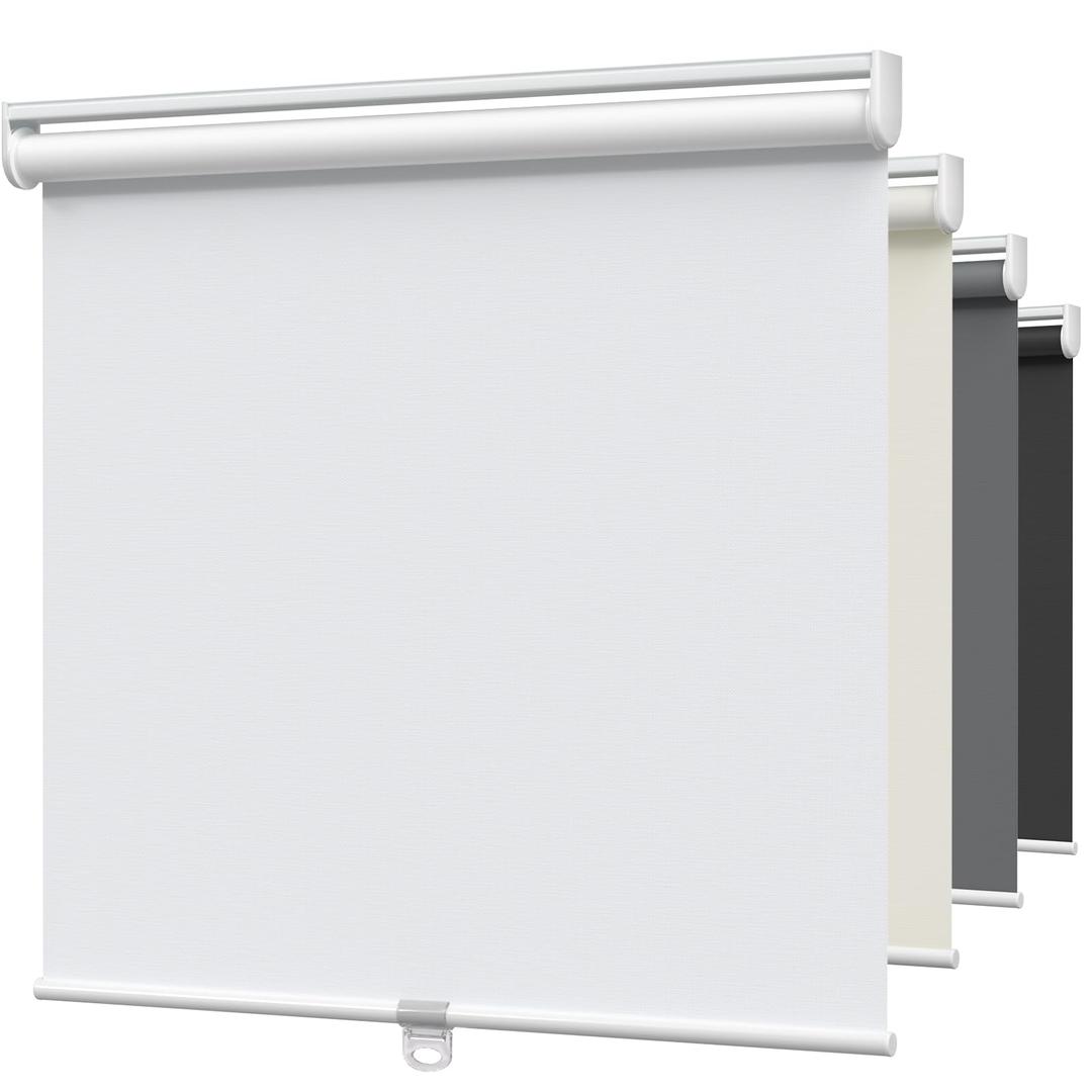 MYshade Blackout Cordless Roller Shades, Room Darkening Free-Stop Roll Up Blinds for Windows, Pull Down Blocking Blind for Home and Office, Easy to Install, 32" W X 72" H, White