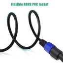 Professional 12 Gauge 75 Feet Speakon to Speakon Cables - 12AWG 75ft DJ/PA SpeakON Cords AMP Audio Wires - 2 Pack