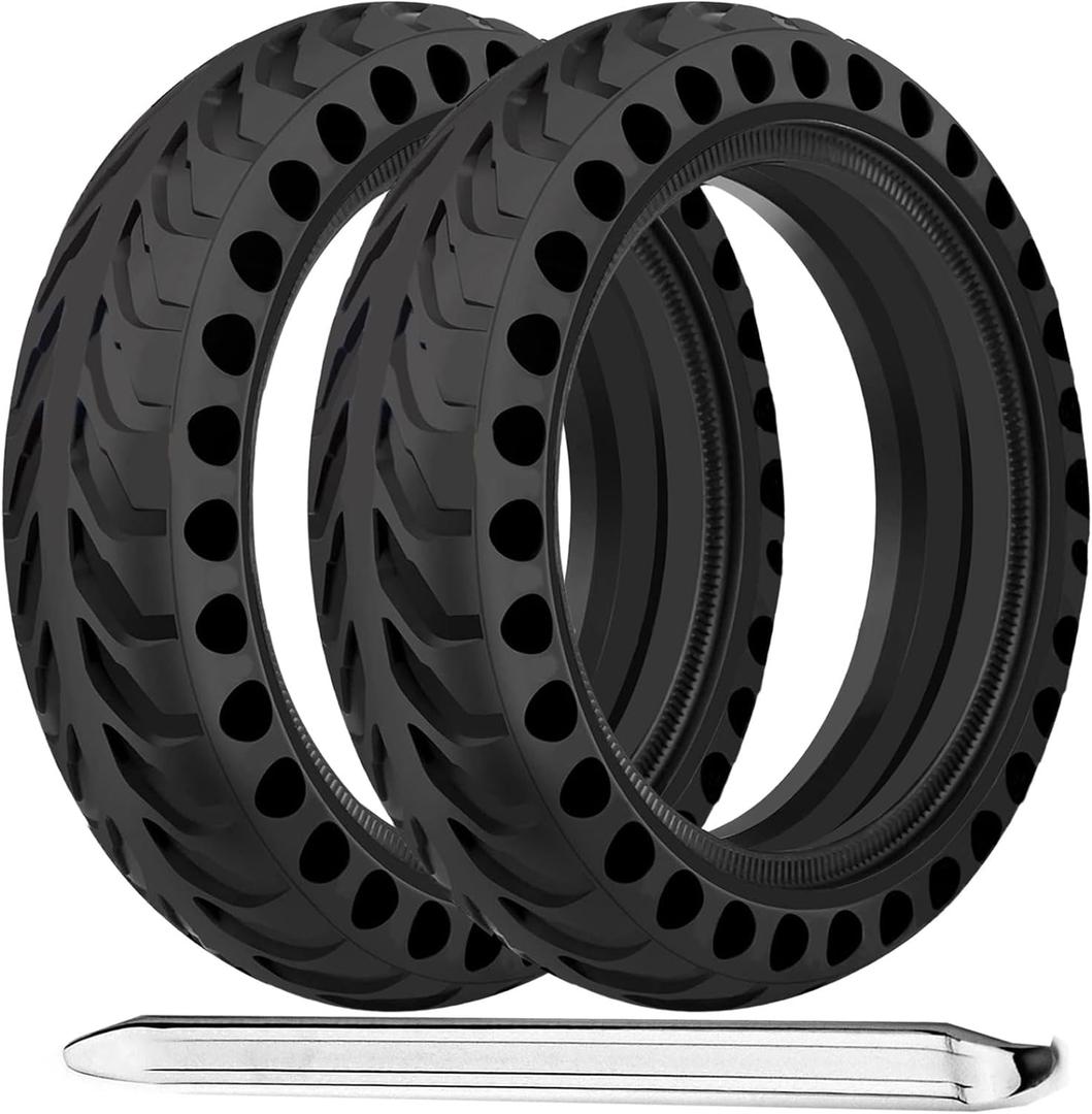 TOUBEUU Solid Tires 8.5x2 Inches for Electric Scooter, 50/75-6.1Replacement Wheels, Rubber Tyre 8-1/2'' for Gotrax GXL V2/XR/APEX & Xiaomi M365/M365 Pro/Pro 2/1S and All 8.5'' Scooter- Black (2PCS)