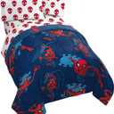 Jay Franco Marvel Spiderman Spidey Daze 5 Piece Queen Bed Set - Includes Reversible Comforter & Sheet Set Bedding - Super Soft Fade Resistant Microfiber (Official Marvel Product)