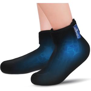 NEWGO Cold Therapy Ice Sock Ankle Ice Pack Wrap for Swelling, Foot Ice Pack Cooling Sock for Hot Feet, Foot Ankle Sprain Relief, Plantar Fasciitis, Achilles Tendonitis, Gout - 2 Pack
