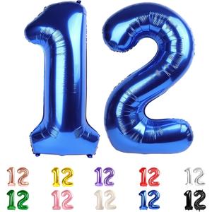 12 Balloons Number, 21 Balloons, 12th Dark Blue Party Decorations 40 In Big 21st for Girl Boys Engagement, Wedding, Celebration Party, Graduations, Photo Shoot