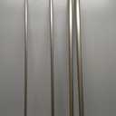 Brushed Nickel Double Curtain Rods 144-164", Double Curtain Rods with Cap Finials, 1 Inch Front and 5/8 Inch Back Double Drapery Rod, Adjustable Dual Curtain Rod Brushed Nickel Double Window Rods