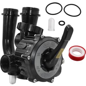 SP0710XR50 Backwash Valve Coupling Compatible with Hayward Pro-Series Vari-Flo Vertical Grid DE Filters with 1-1/2-inch NPT PortsBlack