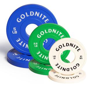 Change Plates Set 1.25LB 2.5LB 5LB Set Fractional Weight Plate Olympic Bumper Plates for Cross Training Steel Insert Strength Training Weight Plates