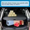 FZJDSD 1PC Black Cargo Cover Trunk Cover LR117940 Compatible with Land Rover Range Rover Sport 2014 2015 2016 2017 2018 2019 2020 2021, Retractable Trunk Shielding Shade Cargo Luggage Cover