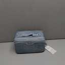 BOYATU Travel Makeup Bags Cosmetic Organizer Bag: 3 Pcs Set Large Capacity Floral Make up Bag with Compartments - Waterproof Leather Toiletry Bags with Handle for Women (01-Light Blue)