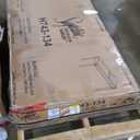 Signature Design by Ashley Realyn Home Office Lift Top Desk, USB Charging, Spring Lift Top, Smooth-gliding Drawer, 60" W x 28" D x 31" H, Chipped White and Brown