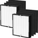 FLT5900 Filter J Replacement For G-Guardian AC5900WCA & AC5900WDLX Air Purifier 99.97% Powerful Filtration Includes 2 White Filters and 6 FLT21CB4 Activated Carbon Pre-Filters